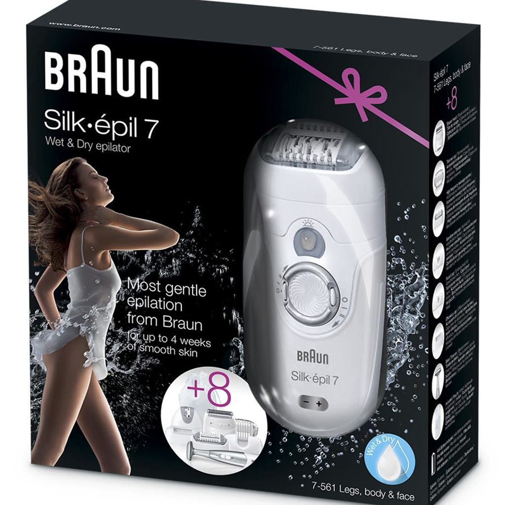 Braun Silk-épil 7 7-531 Wet & Dry Epilator With 3 Extras